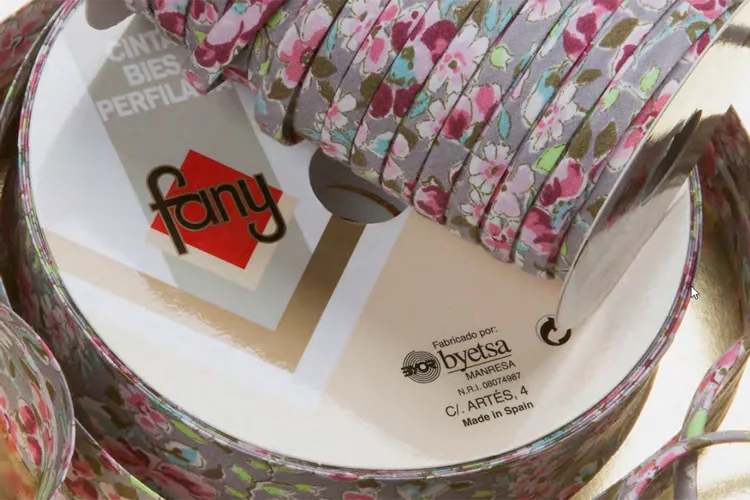 Presentaciones de cinta al bies Fany para mercería
